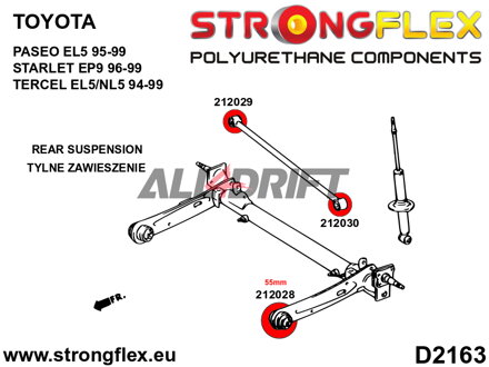 212028B Silentblok zadnej nápravy 55mm - Toyota Sera (90-95) EXY1