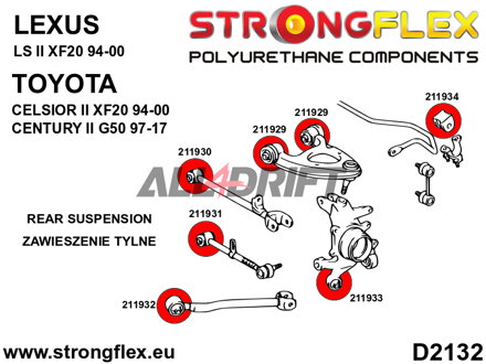 211933B Zadný silentblok zadného pozdĺžneho ramena – zadný - Lexus I (89-94) XF10