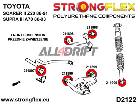 211900A Front shock absorber bush SPORT - Toyota III (86-93) A70