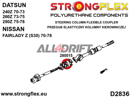 280015A Pružná spojka stĺpika riadenia SPORT Datsun / Nissan