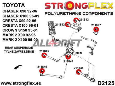 211897A Anti roll bar bush SPORT - Toyota V (92-96) X90 (Preložené z EN, kontext Toyota V)