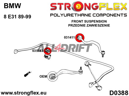 031411B Zadný silentblok predného ramena BMW E31 / E32 / E34