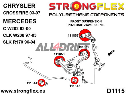 111814A Silentblok vnútorného predného stabilizátora SPORT Chrysler / Mercedes