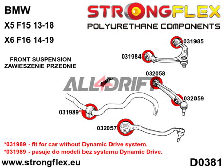 032057B Predný silentblok predného spodného ramena BMW X5 / X6
