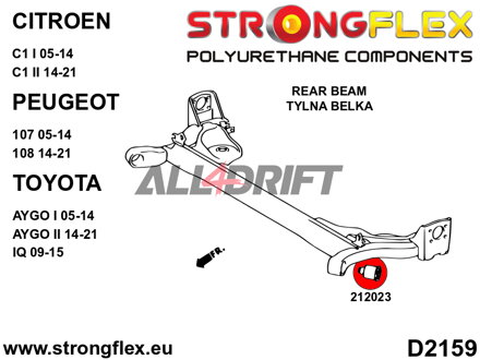 212023A Silentblok zadnej nápravy SPORT
