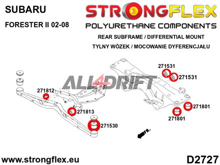 271813A Predný silentblok diferenciálu SPORT - Subaru II (02-08) SG