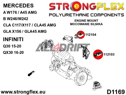 112103B Vložka spodného uloženia motora Infiniti / Mercedes