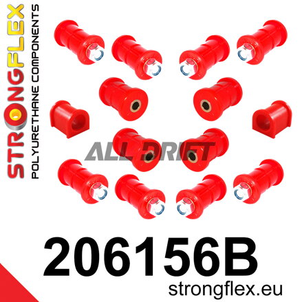 206156B Sada silentblokov predného a zadného zavesenia - Suzuki Samurai / SJ410 / SJ413 (81-03)