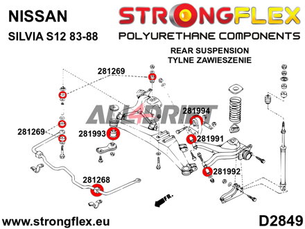286228B Kompletná sada silentblokov náprav - Nissan IV (83-88) S12