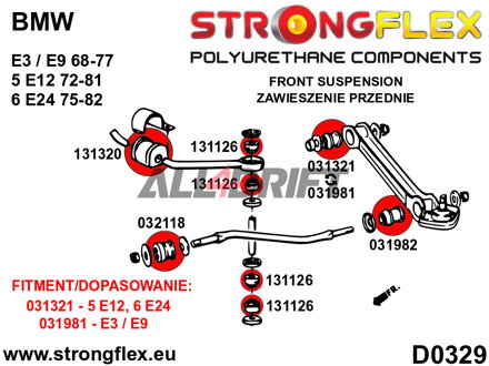 031982B Vonkajší silentblok predného ramena BMW