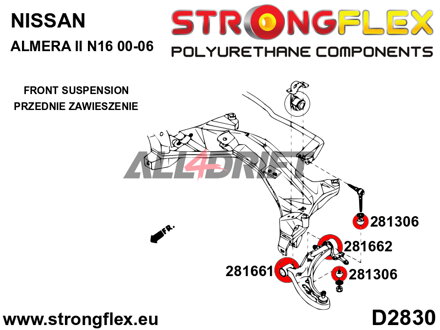 281306A Silentblok tyčky stabilizátora SPORT Infiniti / Nissan