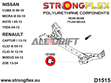 151950A Silentblok zadnej nápravy SPORT