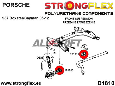 181910A Silentblok ramene – vnútorný SPORT - Porsche 911 996 (97-04)