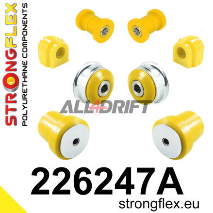 226247A Sada silentblokov prednej nápravy a zadnej vlečnej nápravy SPORT Audi / Seat / Škoda / VW