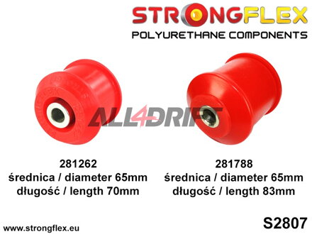 286210B Sada silentblokov prednej nápravy - Nissan R32 (89-94) AWD