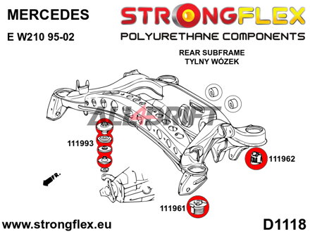 111993A Silentblok zadného diferenciálu – predný SPORT - Mercedes W140 (91-98)