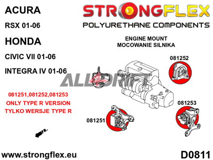 081253A Vložka uloženia prevodovky SPORT - Acura RSX (01-06) DC5