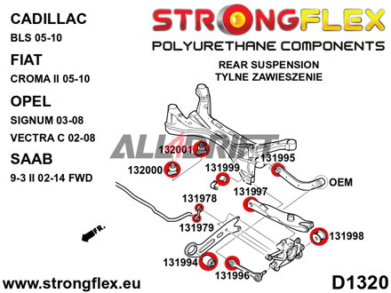 131979B Silentblok spojovacej tyče zadného stabilizátora - Fiat II (05-10)
