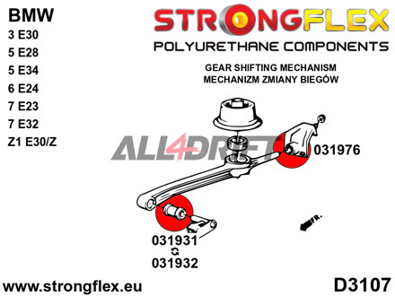 031976A Zadný silentblok ramena radenia SPORT BMW