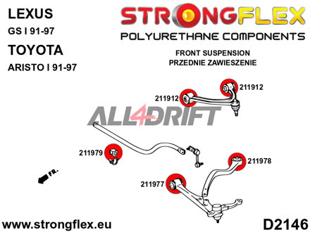 211912A Silentblok predného horného ramena SPORT - Toyota I (91-97) S140