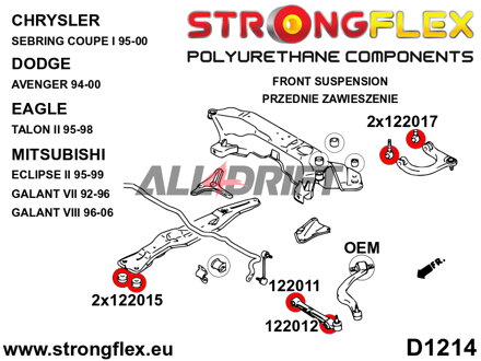 122012A Vonkajší silentblok predného spodného ramena SPORT - Mitsubishi II (95-99)