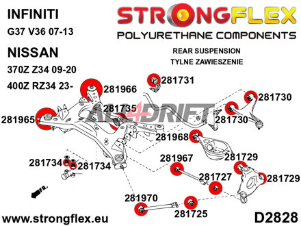 281735A Zadný silentblok uloženia zadného diferenciálu SPORT Infiniti / Nissan