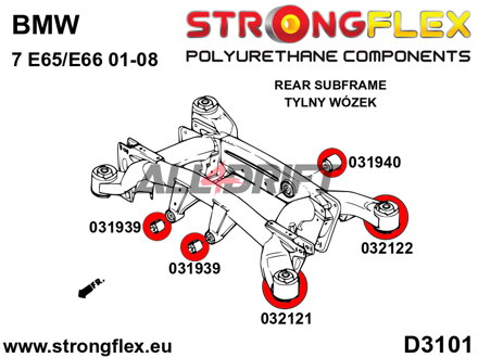 031939B Predný silentblok uloženia zadného diferenciálu BMW