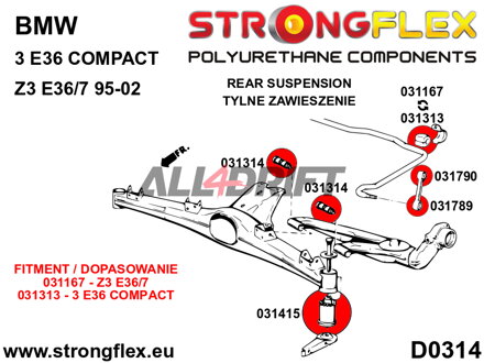 031167B Silentblok stabilizátora predný / zadný BMW