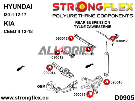 090012A Silentblok tyče zadného riadenia SPORT Hyundai i30 / Kia Cee'd