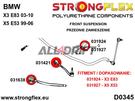 031927B Silentblok predného stabilizátora BMW X5 / Z8