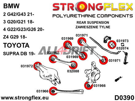 031969A Zadný silentblok zadného horného ramena SPORT BMW / Toyota