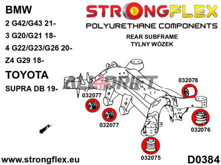 032078B Zadný silentblok uloženia zadného diferenciálu BMW / Toyota