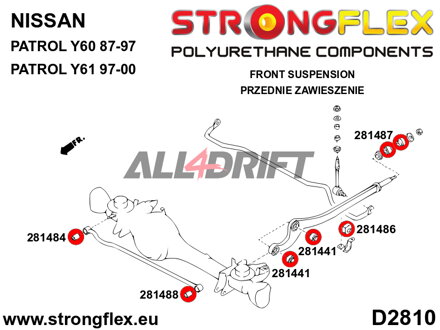 281484B Silentblok Panhard tyče pri diferenciáli 26mm - Nissan IV (87-97) Y60