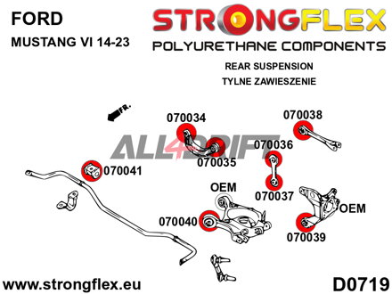 070040A Predný vnútorný silentblok zadného spodného ramena SPORT - Ford VI (14-23)