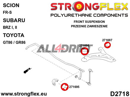 271695A Silentblok predného stabilizátora SPORT - Subaru I (12-21)